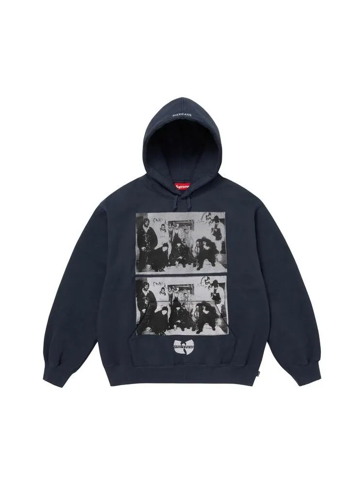 Толстовка Supreme x Wu-Tang Clan Hooded Sweatshirt 'Navy' — изображение 1 из 2, синий