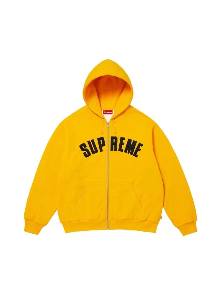 Толстовка Supreme Arc Thermal Lined Zip Up Hooded Sweatshirt 'Bright Gold' — изображение 1 из 2, золото