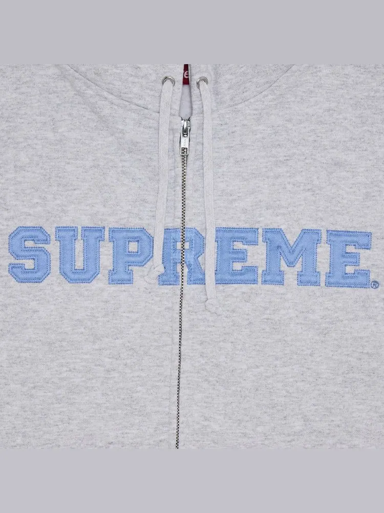 Толстовка Supreme Collegiate Appliqué Zip Up Hooded Sweatshirt — изображение 2 из 2, серый