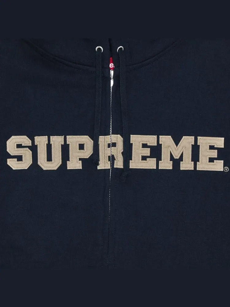 Толстовка Supreme Collegiate Appliqué Zip Up Hooded Sweatshirt — изображение 2 из 2, темно-синий