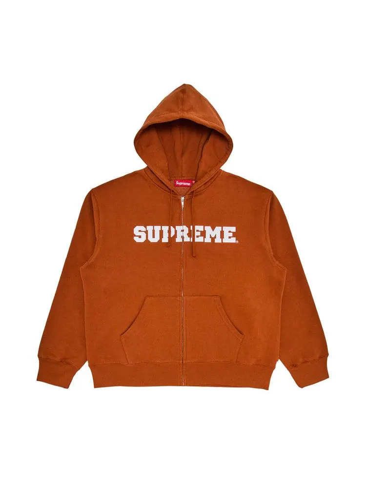 Толстовка Supreme Collegiate Appliqué Zip Up Hooded Sweatshirt — изображение 1 из 2, красный