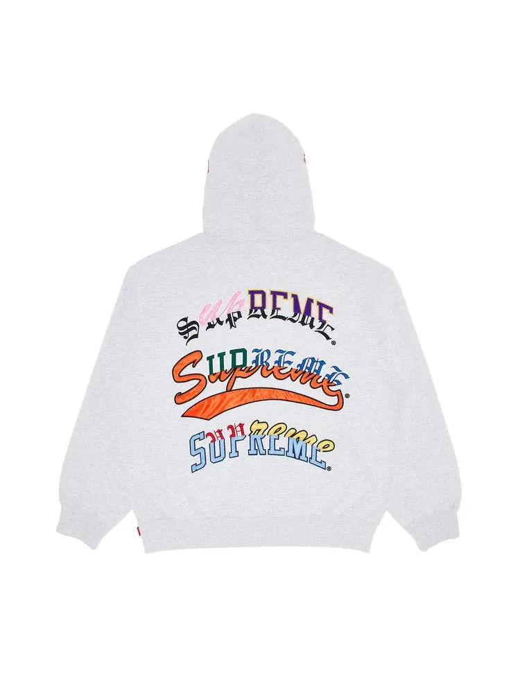 Толстовка Supreme Multi Logos Hooded Sweatshirt — изображение 1 из 3, серый