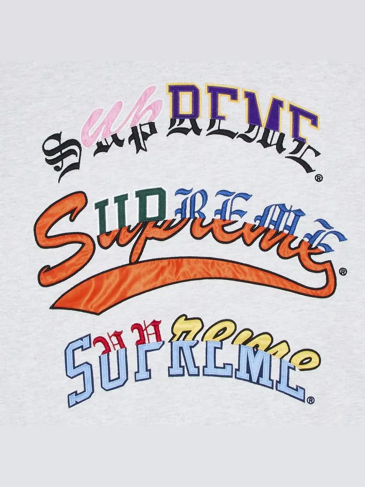 Толстовка Supreme Multi Logos Hooded Sweatshirt — изображение 3 из 3, серый