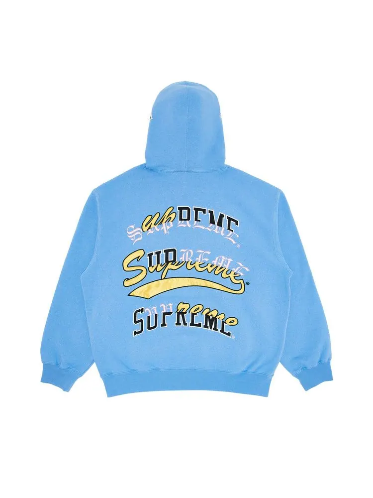 Толстовка Supreme Multi Logos Hooded Sweatshirt — изображение 1 из 3, светлый синий