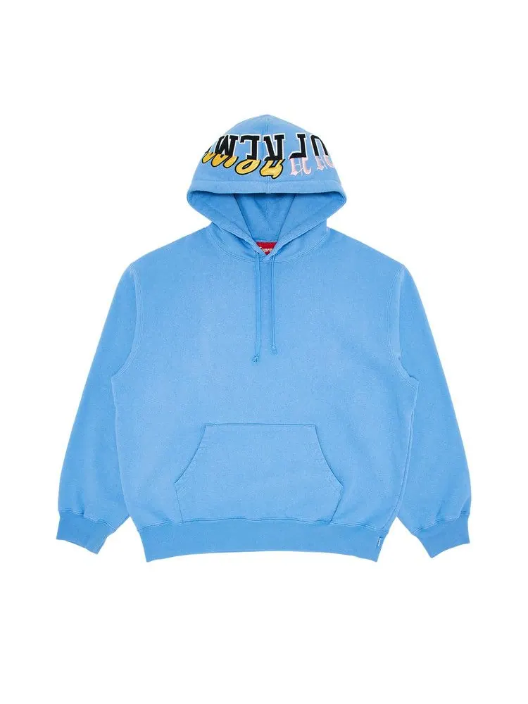 Толстовка Supreme Multi Logos Hooded Sweatshirt — изображение 2 из 3, светлый синий
