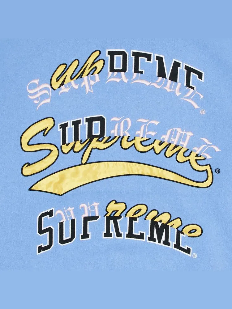 Толстовка Supreme Multi Logos Hooded Sweatshirt — изображение 3 из 3, светлый синий