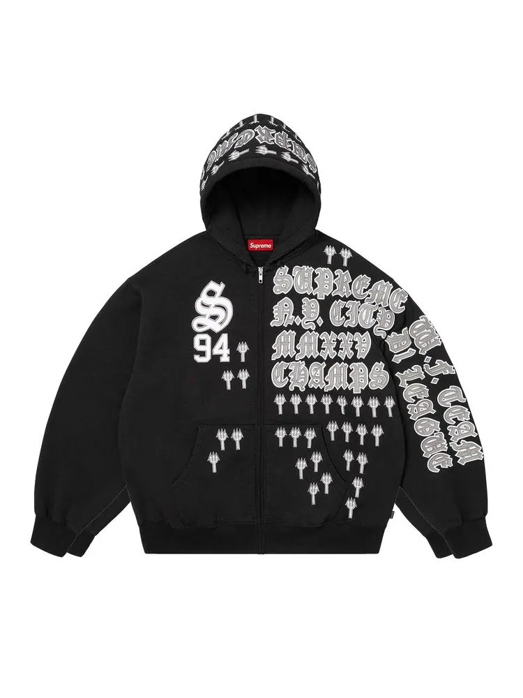 Толстовка Supreme League Champs Zip Up Hooded Sweatshirt — изображение 1 из 3, черный