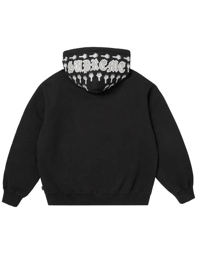 Толстовка Supreme League Champs Zip Up Hooded Sweatshirt — изображение 2 из 3, черный