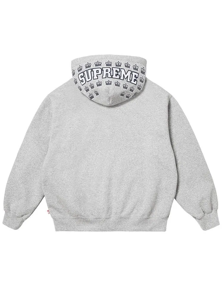 Толстовка Supreme League Champs Zip Up Hooded Sweatshirt — изображение 2 из 3, серый