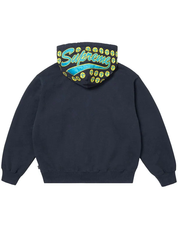 Толстовка Supreme League Champs Zip Up Hooded Sweatshirt — изображение 2 из 3, темно-синий