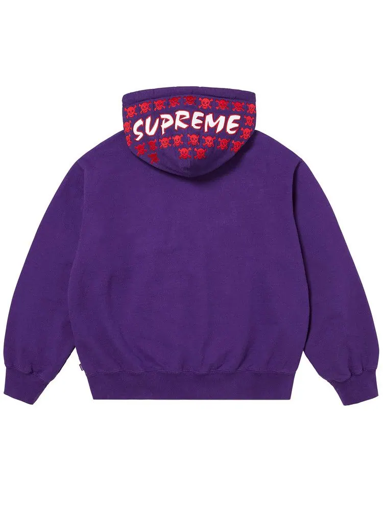 Толстовка Supreme League Champs Zip Up Hooded Sweatshirt — изображение 2 из 3, фиолетовый