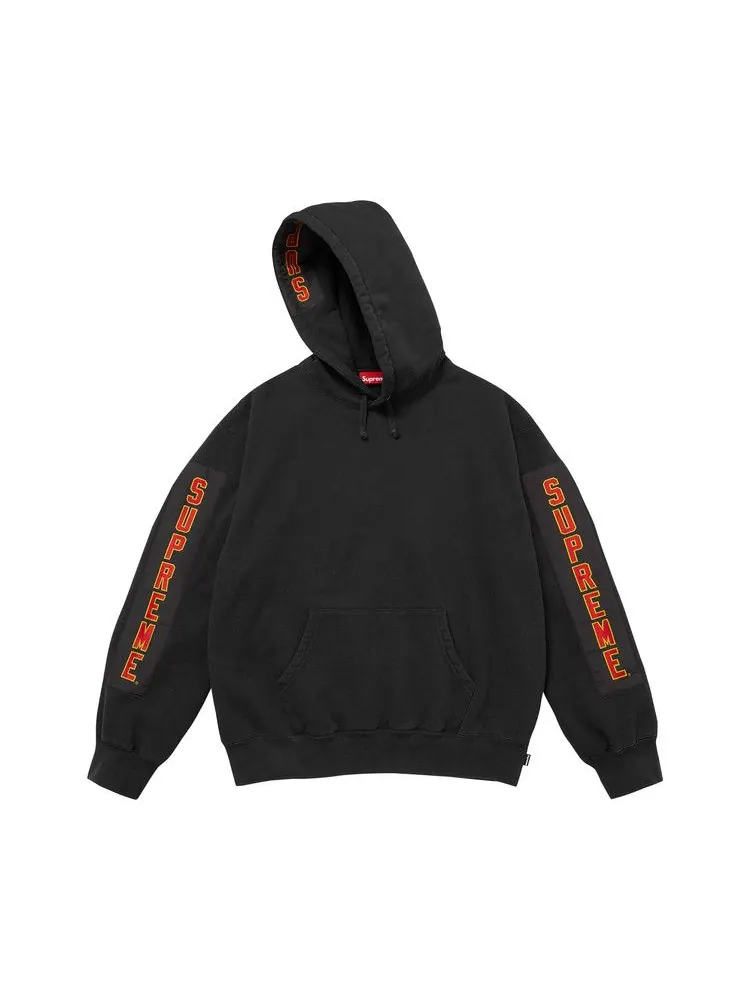 Толстовка Supreme Woven Patches Hooded Sweatshirt — изображение 2 из 2, черный