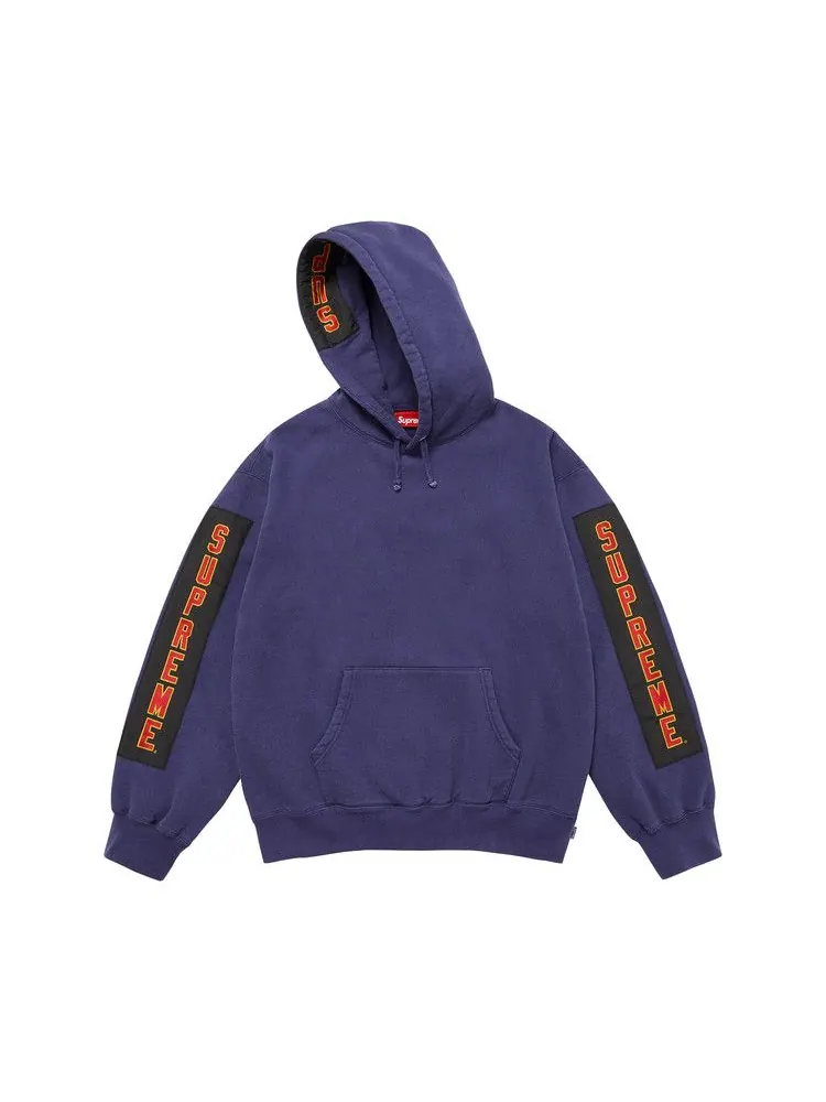 Толстовка Supreme Woven Patches Hooded Sweatshirt, Dark Royal — изображение 2 из 2, синий