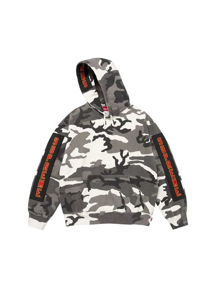 Толстовка Supreme Woven Patches Hooded Sweatshirt — изображение 2 из 2, снежный камуфляж