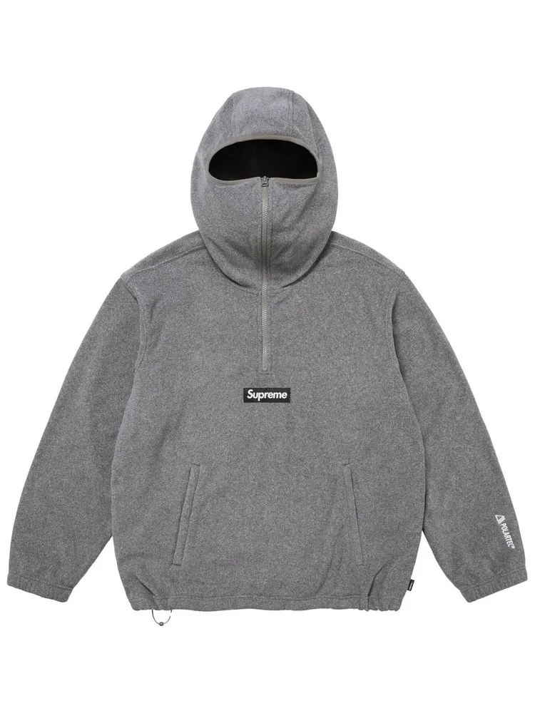 Толстовка Supreme Polartec с капюшоном и половинной молнией — изображение 1 из 1, серый