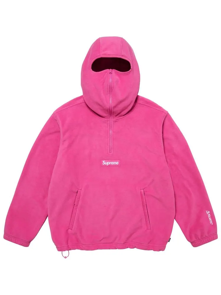 Толстовка Supreme Polartec с капюшоном и половинной молнией — изображение 1 из 1, розовый
