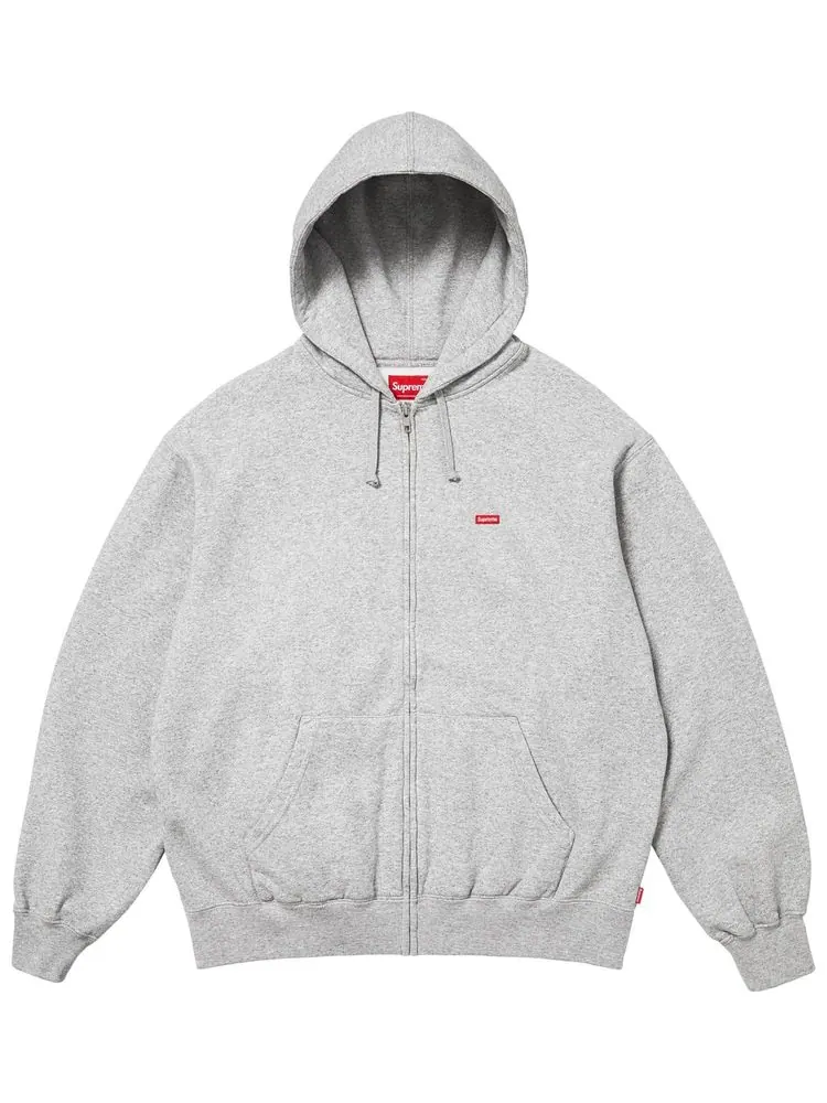 Толстовка Supreme Small Box на молнии с капюшоном — изображение 1 из 1, серый