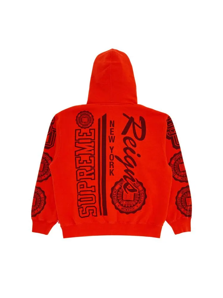 Толстовка Supreme Knowledge Reigns Zip Up Hooded Sweatshirt — изображение 2 из 3, оранжевый