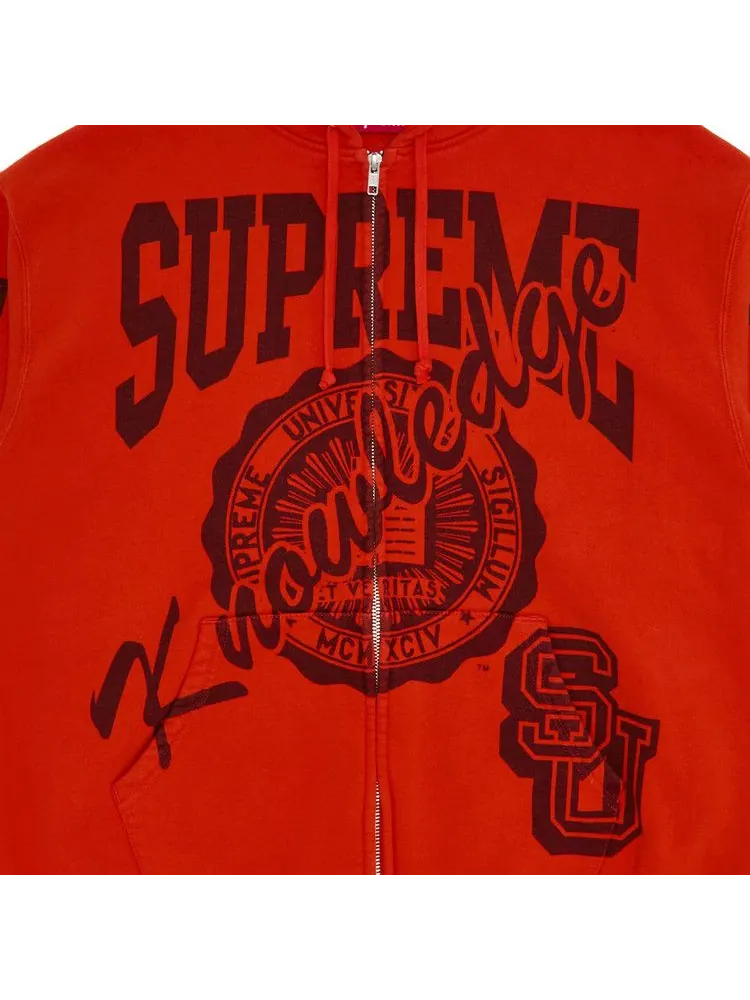 Толстовка Supreme Knowledge Reigns Zip Up Hooded Sweatshirt — изображение 3 из 3, оранжевый