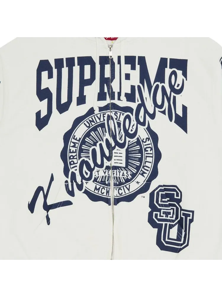 Толстовка Supreme Knowledge Reigns Zip Up Hooded Sweatshirt — изображение 3 из 3, белый