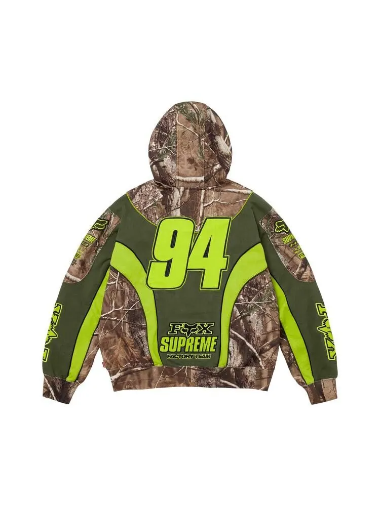 Толстовка Supreme x Fox Racing Zip Up Hooded Sweatshirt 'Realtree AP Camo' — изображение 2 из 2, зеленый