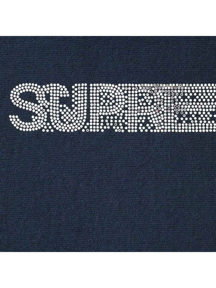 Толстовка Supreme Swarovski Motion Logo Hooded Sweatshirt — изображение 2 из 2, темно-синий