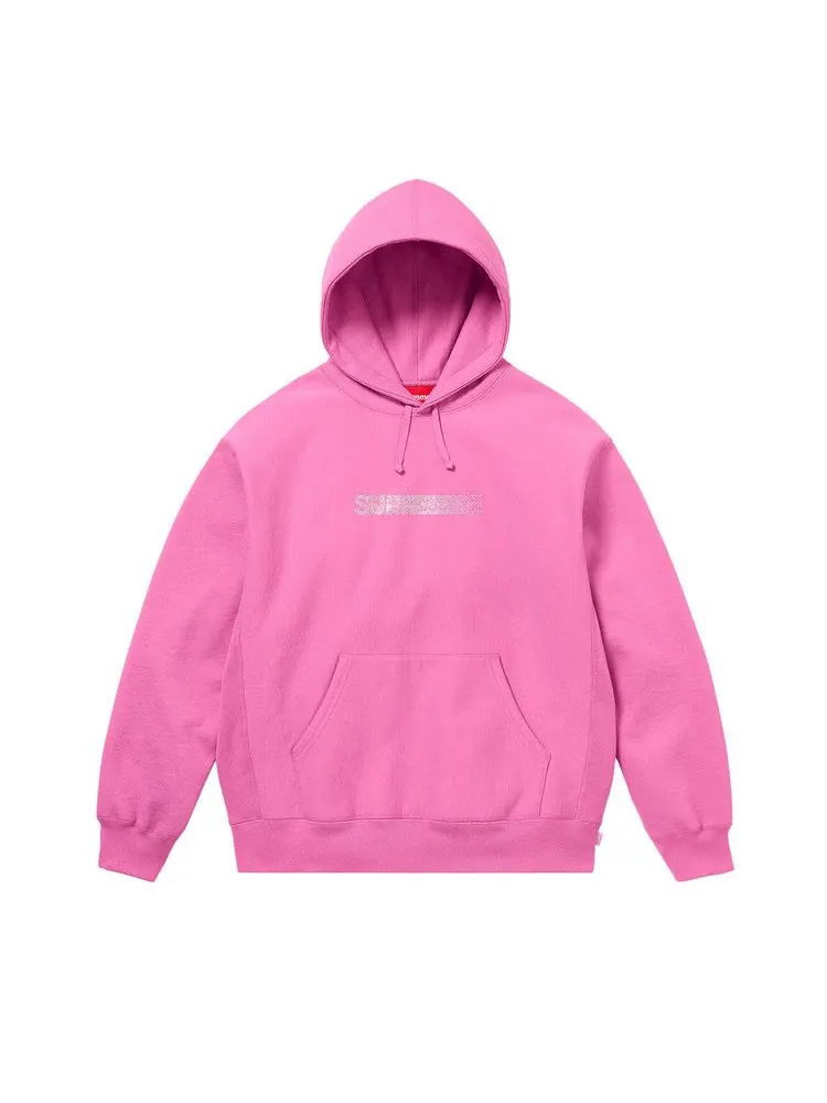 Толстовка Supreme Swarovski Motion Logo Hooded Sweatshirt — изображение 1 из 2, розовый