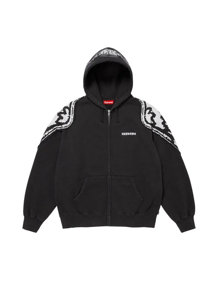 Толстовка Supreme Wings Zip Up Hooded Sweatshirt — изображение 1 из 2, черный