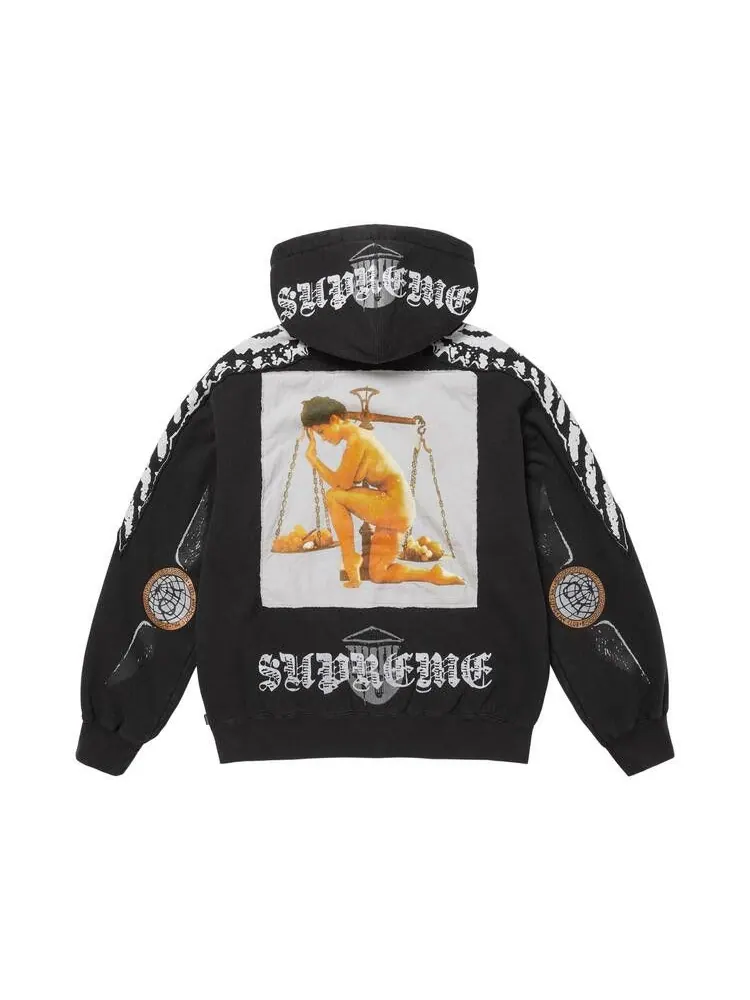 Толстовка Supreme Wings Zip Up Hooded Sweatshirt — изображение 2 из 2, черный