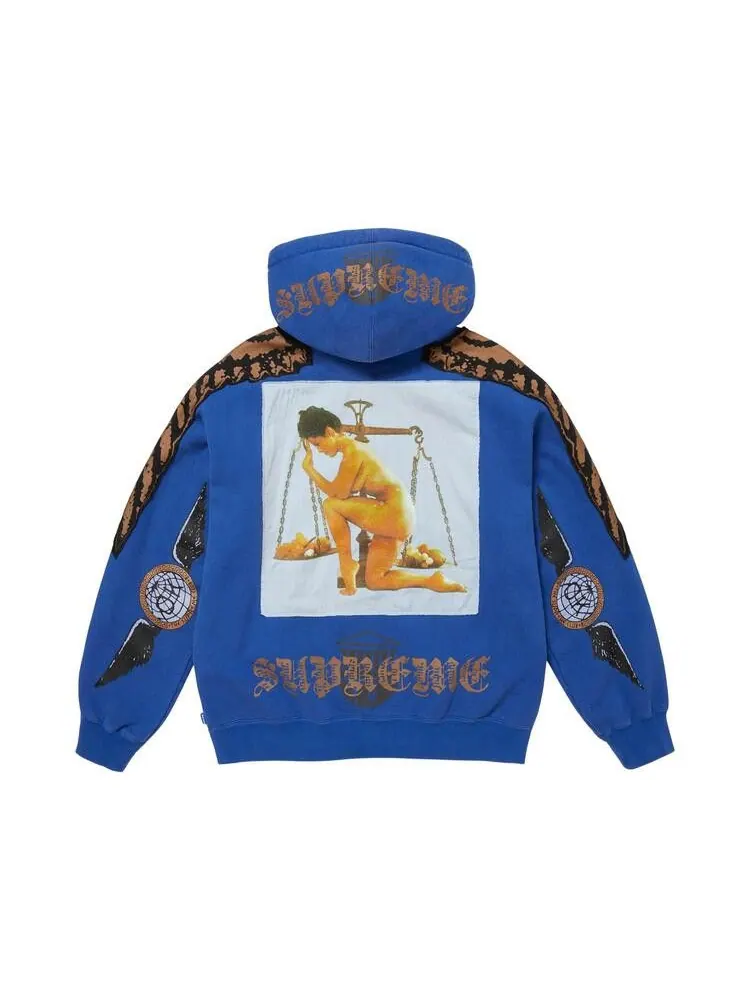 Толстовка Supreme Wings Zip Up Hooded Sweatshirt — изображение 2 из 2, королевский