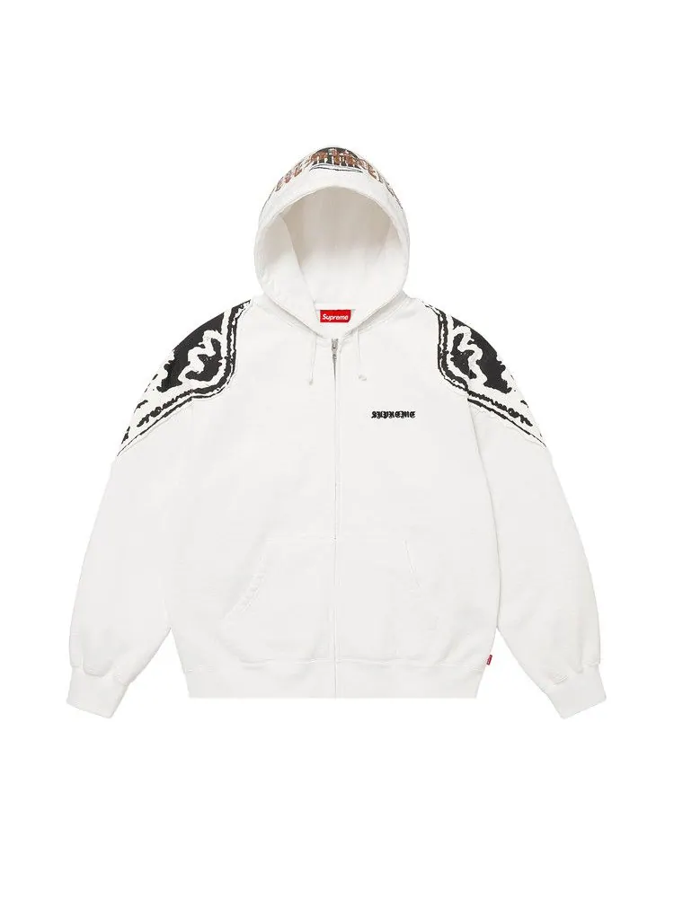 Толстовка Supreme Wings Zip Up Hooded Sweatshirt — изображение 1 из 2, белый