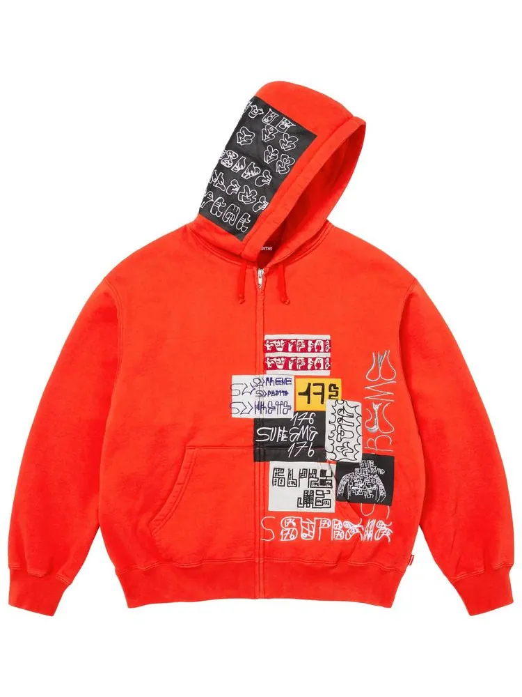 Толстовка Supreme 176 на молнии с капюшоном — изображение 1 из 2, оранжевый