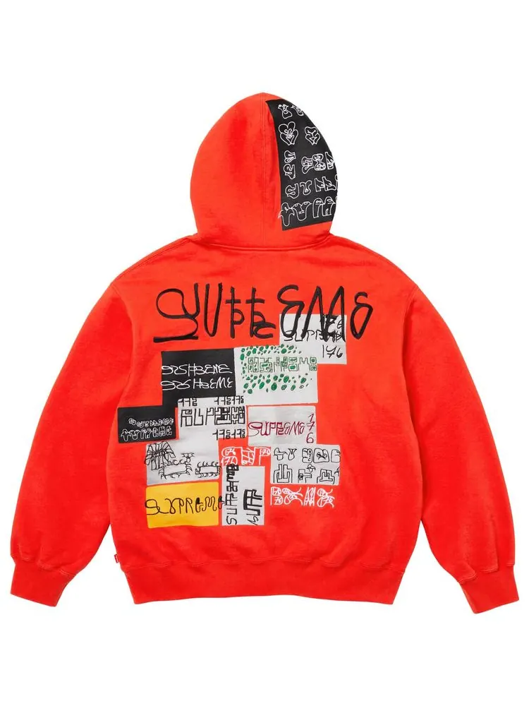 Толстовка Supreme 176 на молнии с капюшоном — изображение 2 из 2, оранжевый