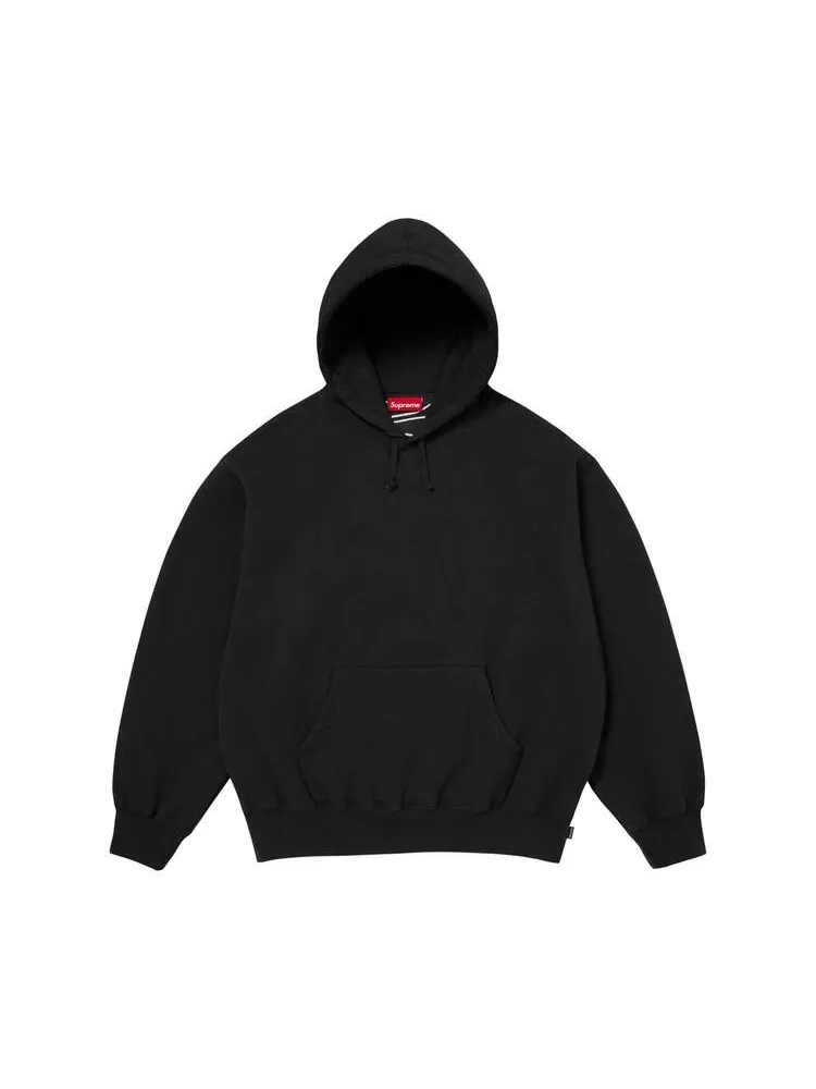 Толстовка Supreme Satin Appliqué Hooded Sweatshirt — изображение 1 из 2, черный