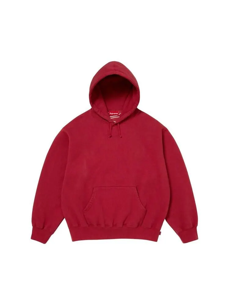 Толстовка Supreme Satin Appliqué Hooded Sweatshirt — изображение 1 из 2, темный красный