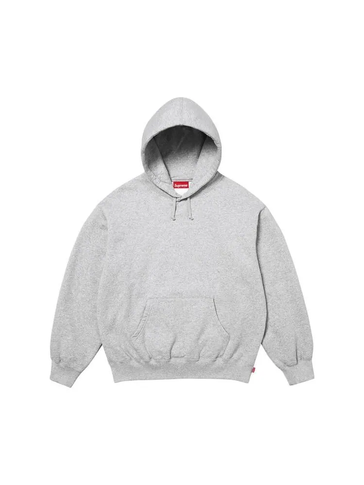 Толстовка Supreme Satin Appliqué Hooded Sweatshirt — изображение 1 из 2, серый