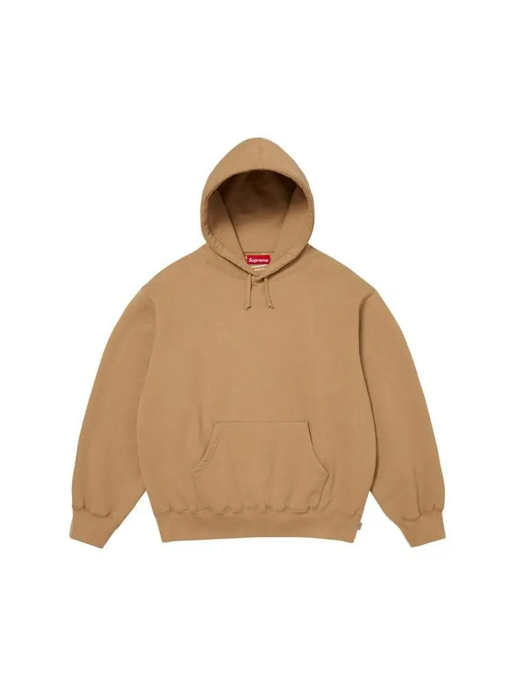 Толстовка Supreme Satin Appliqué Hooded Sweatshirt — изображение 1 из 2, светлый бежевый