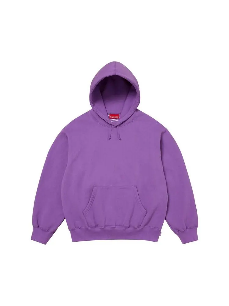 Толстовка Supreme Satin Appliqué Hooded Sweatshirt — изображение 1 из 2, фиолетовый