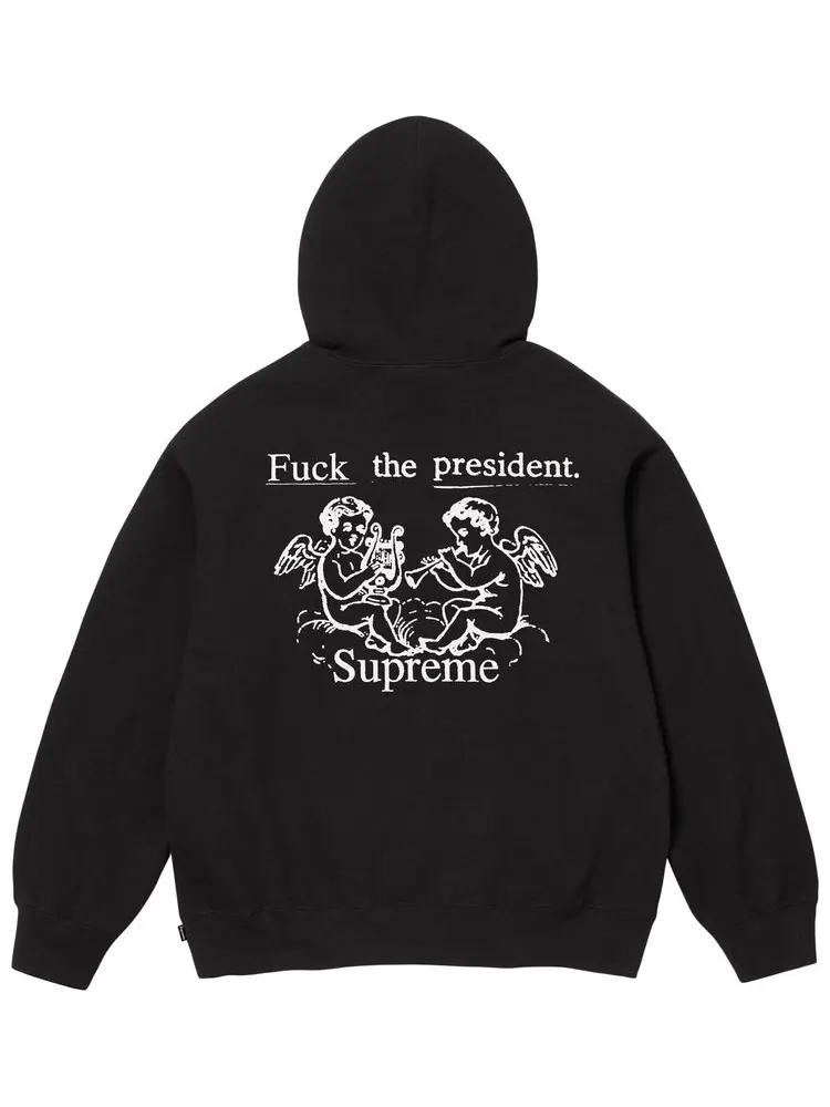 Supreme Толстовка с капюшоном «Верховный президент» черного цвета — изображение 2 из 2, черный