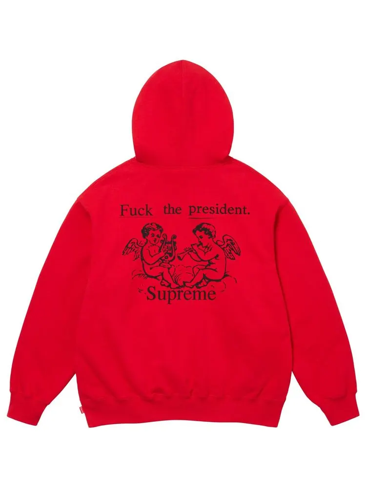 Supreme Толстовка с капюшоном «Верховный президент» красного цвета — изображение 2 из 2, красный