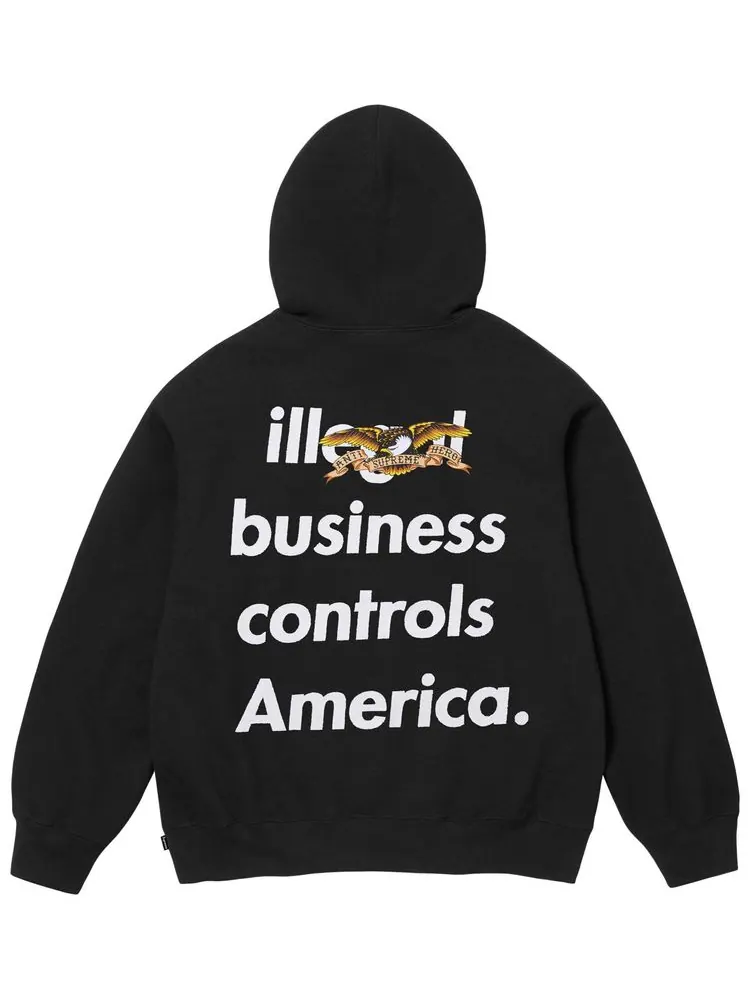 Толстовка с капюшоном Supreme x Antihero — изображение 2 из 2, черный
