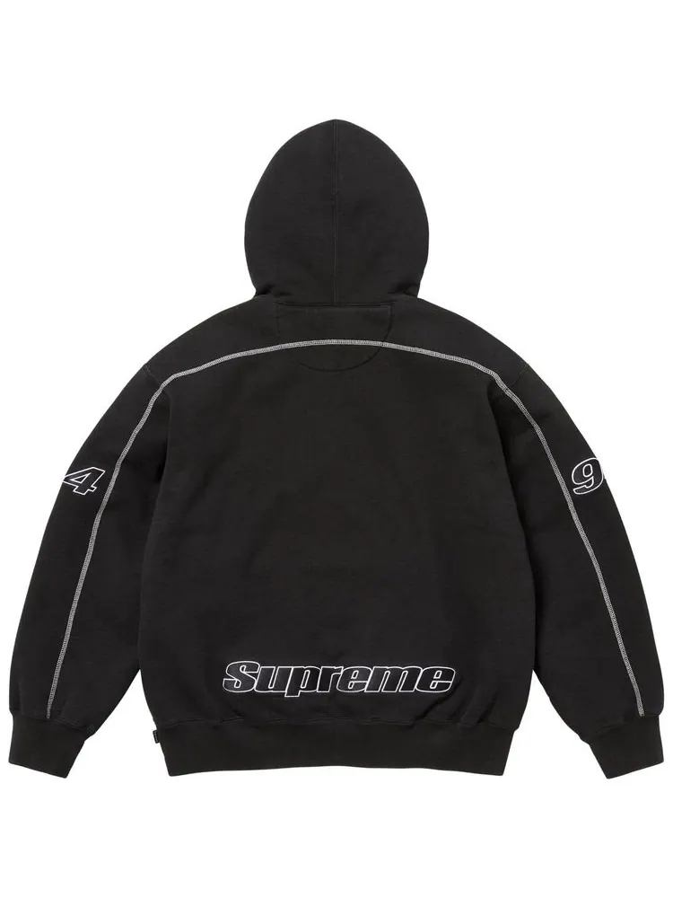 Толстовка Supreme Overlock с капюшоном — изображение 2 из 2, черный