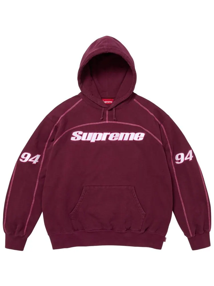 Толстовка Supreme Overlock с капюшоном — изображение 1 из 2, красный