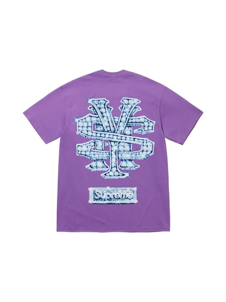 Футболка Supreme Snowman Tee — изображение 2 из 2, фиолетовый