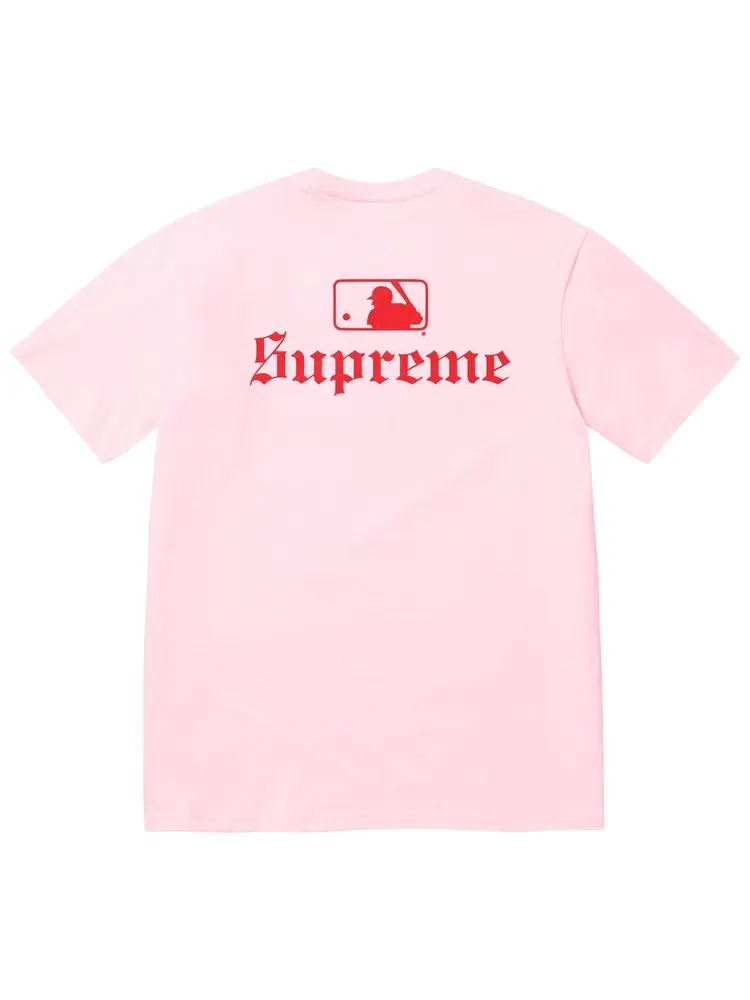 Футболка Supreme x MLB Teams — изображение 2 из 2, розовый