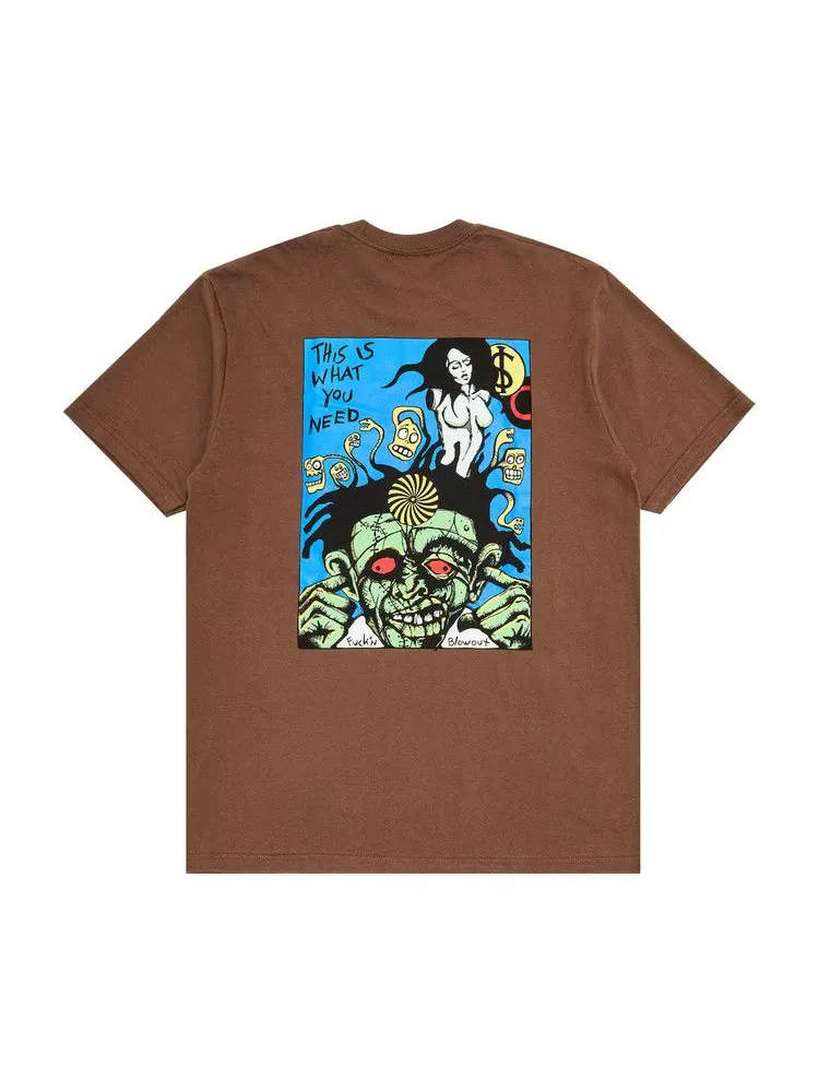 Футболка Supreme Fuckin Blowout Tee 'Brown' — изображение 2 из 3, коричневый