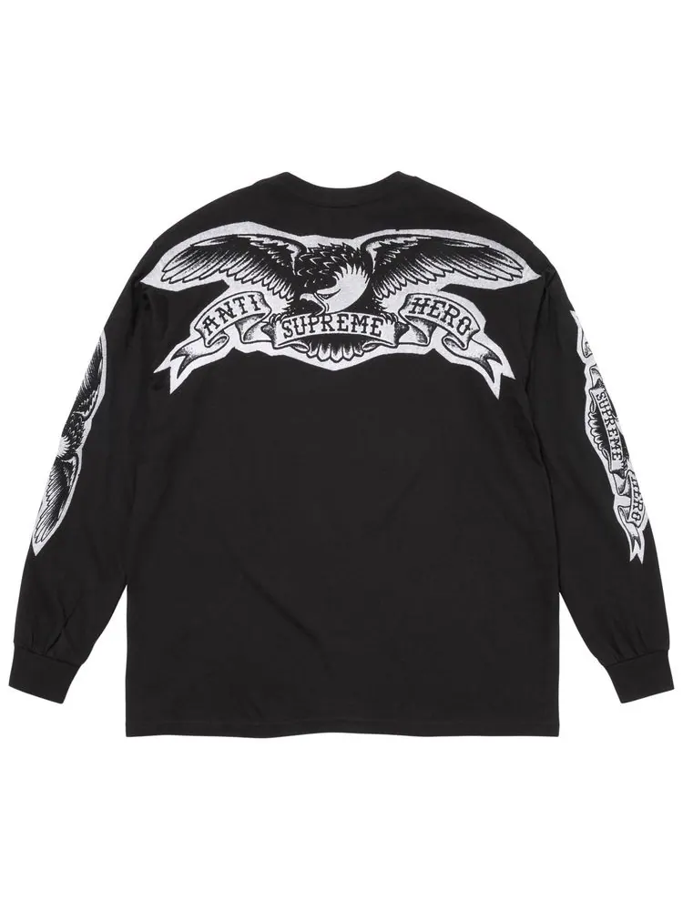 Футболка с длинными рукавами Supreme x Antihero Eagle — изображение 2 из 2, черный