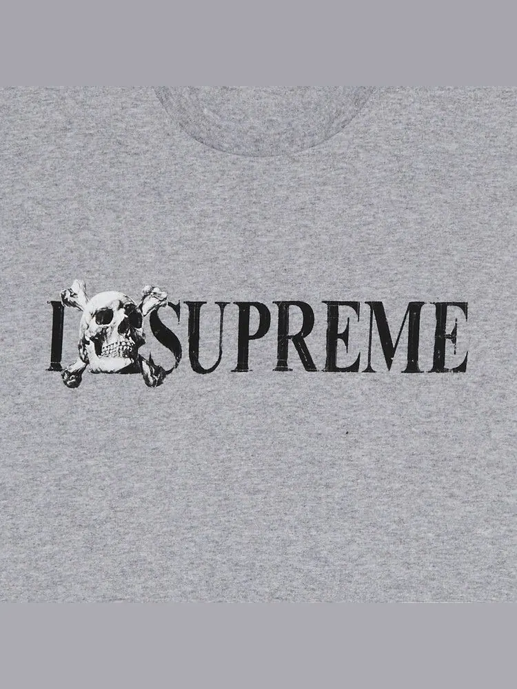 Футболка Supreme Skull Tee — изображение 2 из 2, серый