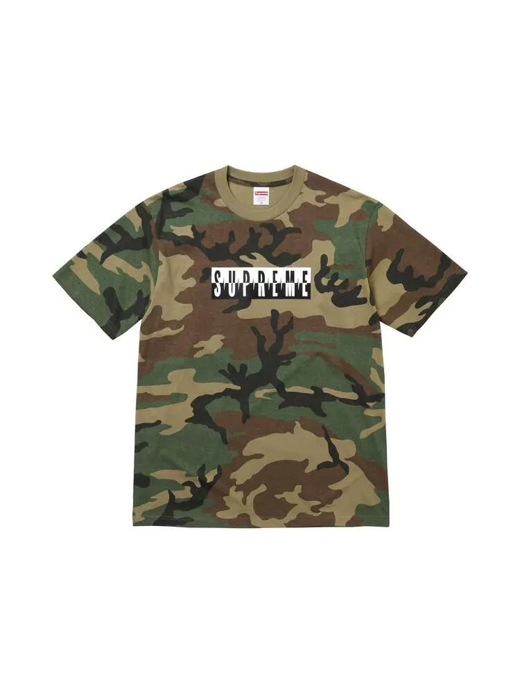 Футболка Supreme Split Tee, Woodland Camo — изображение 1 из 2, зеленый