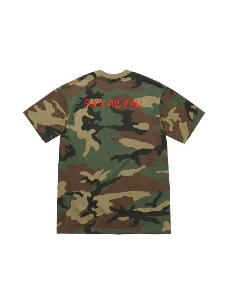 Футболка Supreme Split Tee, Woodland Camo — изображение 2 из 2, зеленый